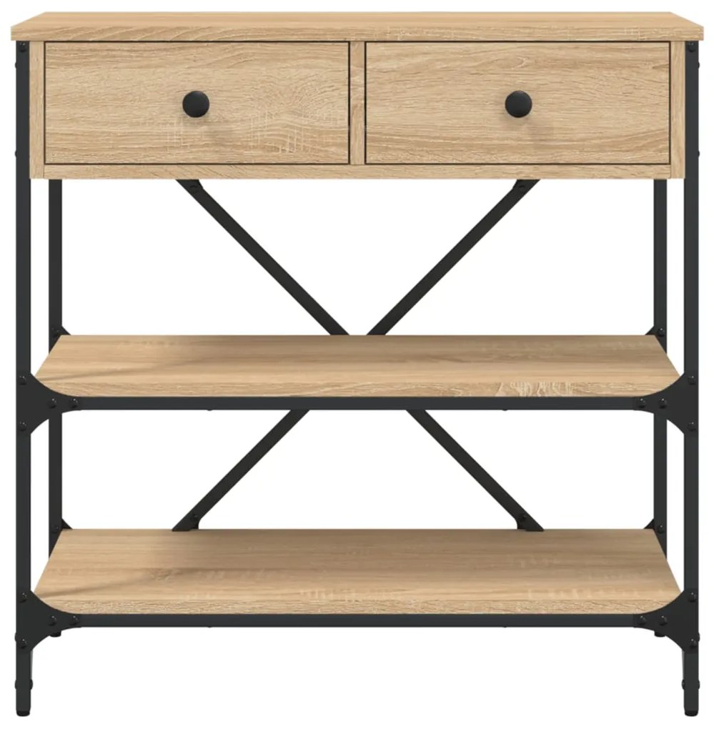 Mesa consola 75x34,5x75 cm derivados de madeira carvalho sonoma