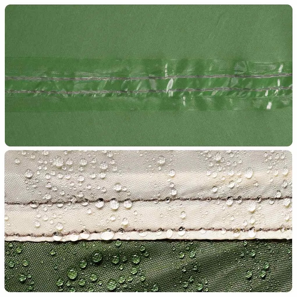 Corta-vento de campismo 510x153 cm impermeável verde