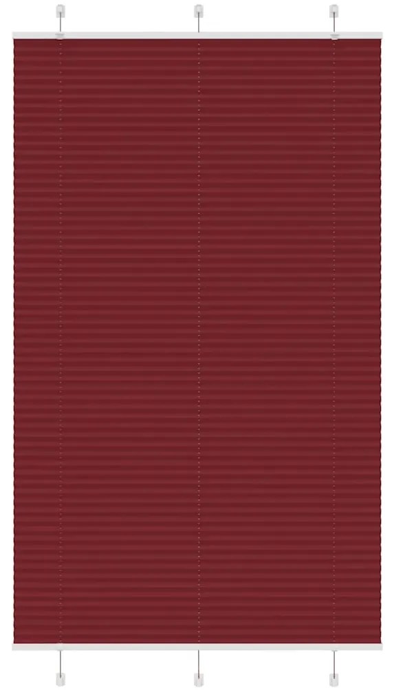 Plissado Cego Bordéus Vermelho 115x200 cm Largura Tecido