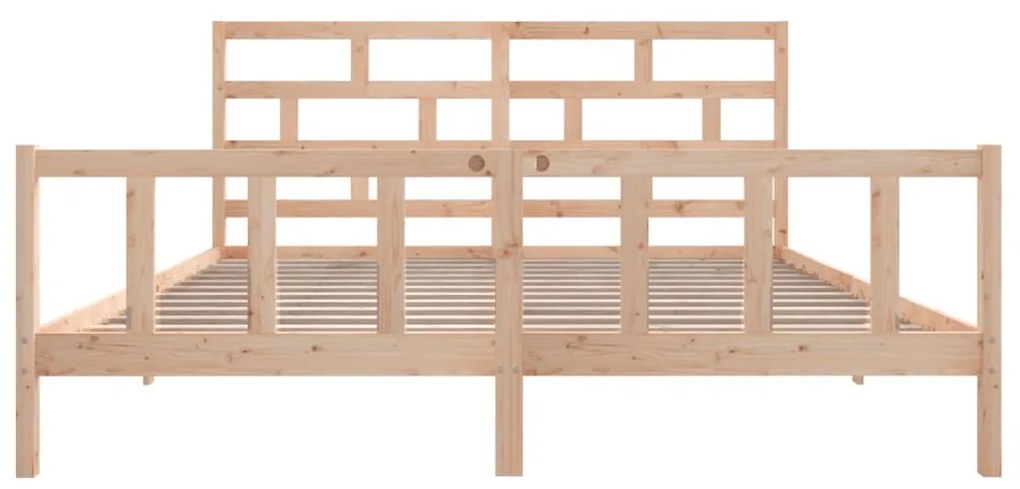 Estrutura de cama super king 180x200 cm pinho maciço