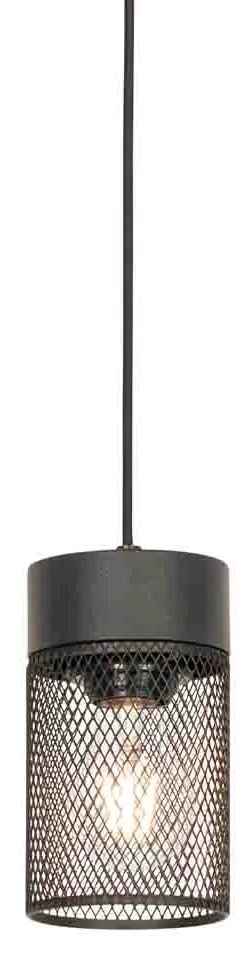 Candeeiro de suspensão industrial preto - Jim