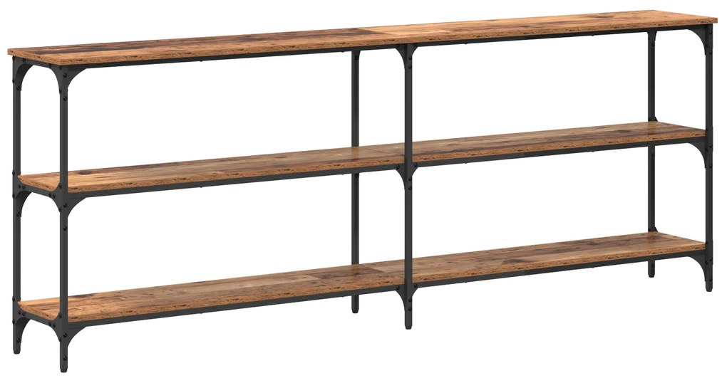 Mesa de Console Madeira Antiga 200x29x75 cm Engenharia