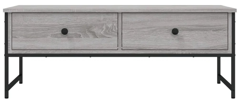 Mesa de centro 101x49x39,5 cm derivados madeira cinzento sonoma