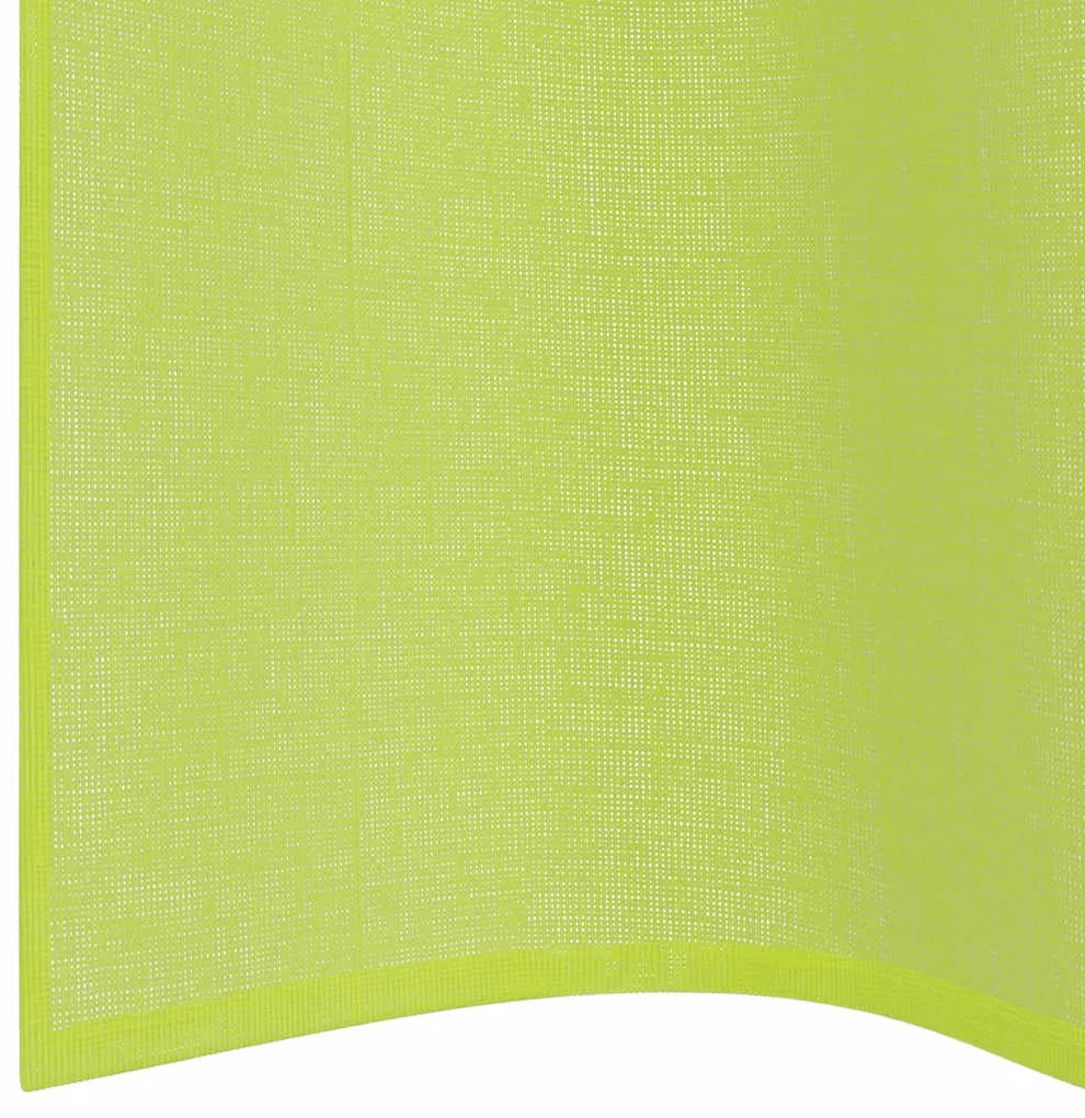 Cortinas de voile com ilhós 2 pcs verde-maçã 140x225 cm