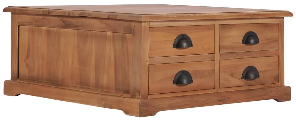 Mesa de centro 68x68x30 cm madeira de teca maciça
