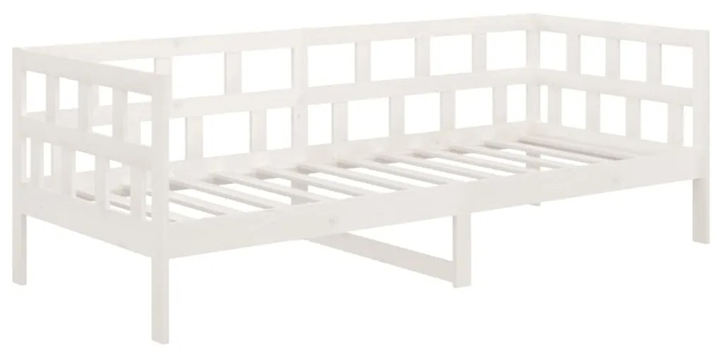 Sofá-cama 80x200 cm madeira de pinho maciça branco