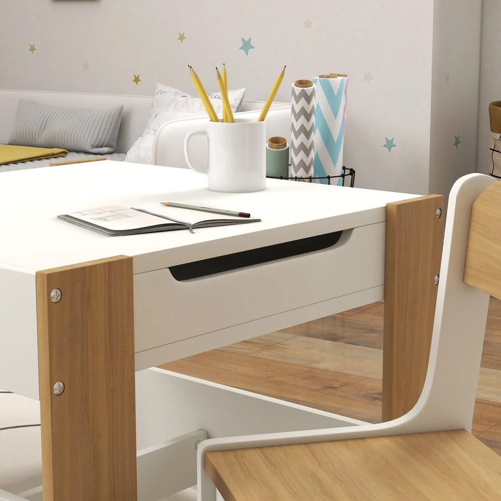 Conjunto de Mesa e 2 Cadeiras Infantis Mesa com Cadeiras para Crianças