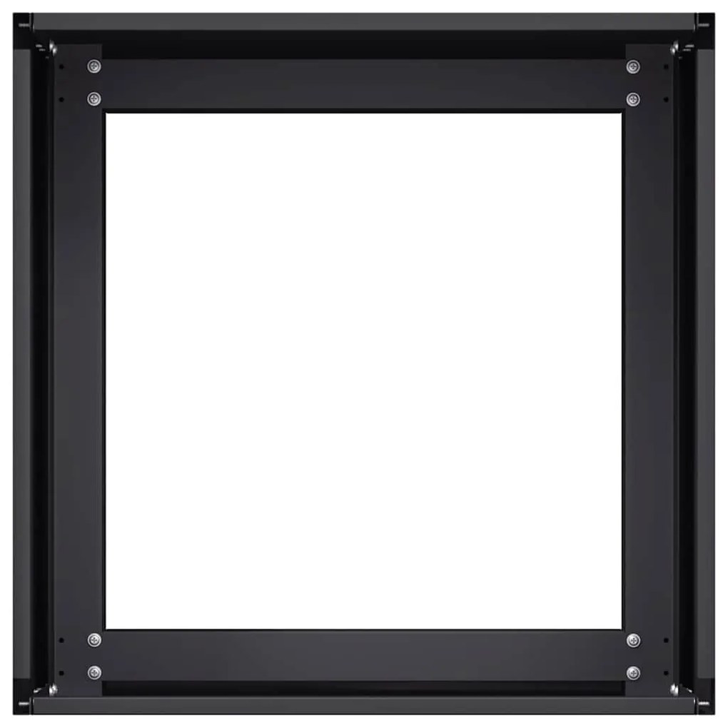 Vaso/floreira Preto 40x40x30 cm Aço