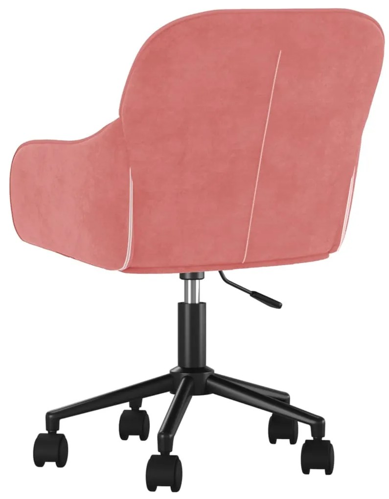 Cadeiras de jantar giratórias 2 pcs veludo rosa