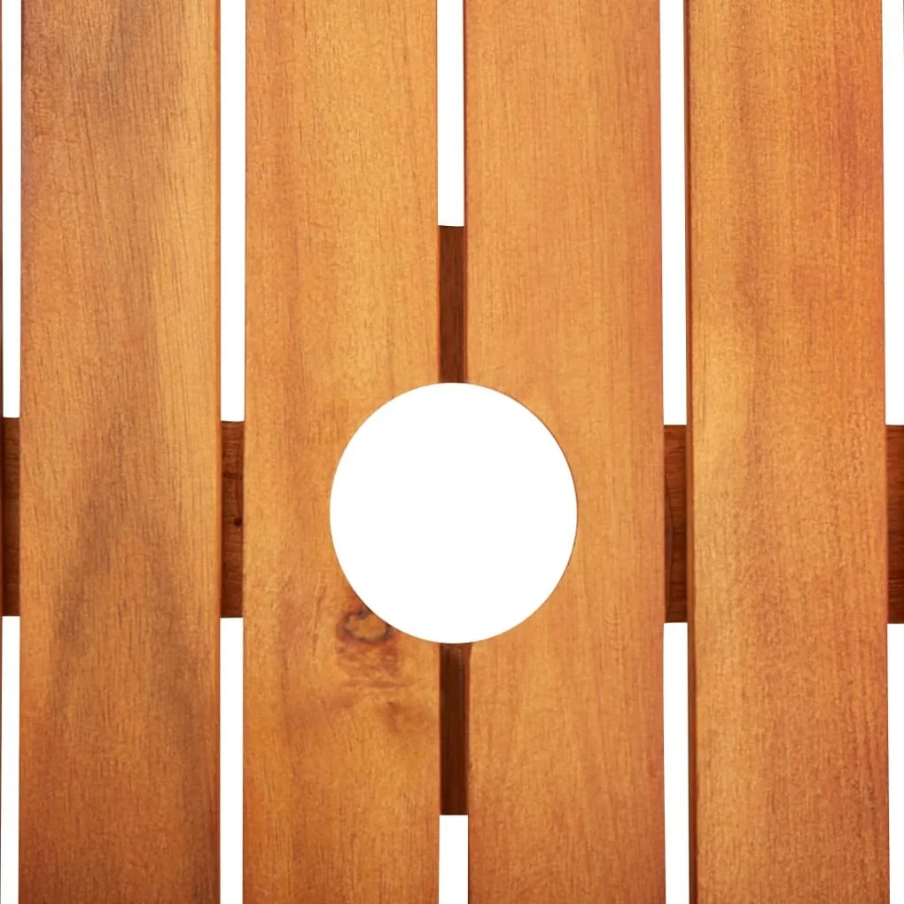 7 pcs conjunto de jantar p/ jardim c/ almofadões acácia maciça
