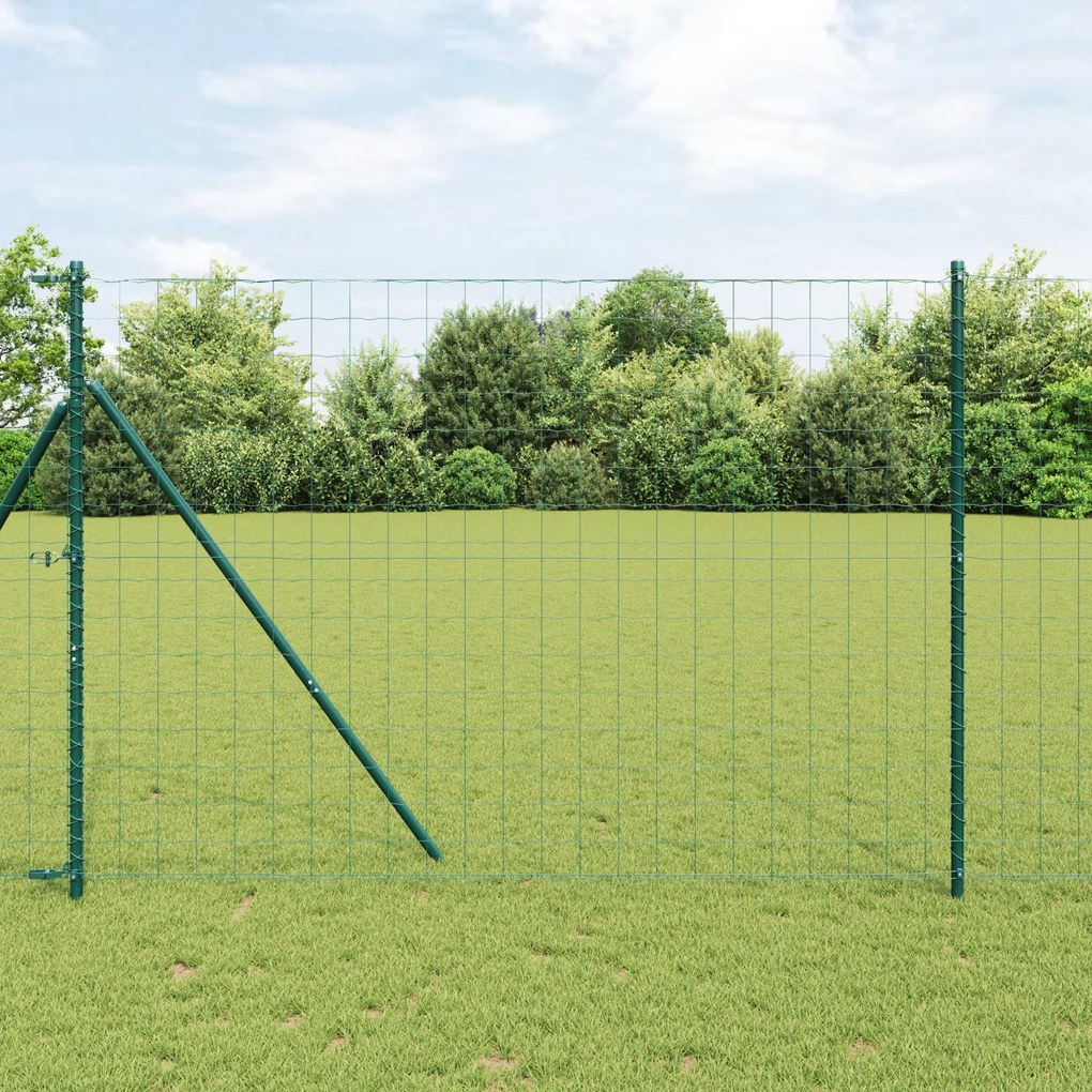vidaXL Cerca Euro Verde 1.6x10m Aço