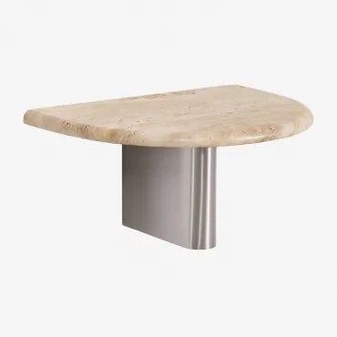 Mesinha De Cabeceira Flutuante 40x30 Cm Mayeli Travertine - Sklum