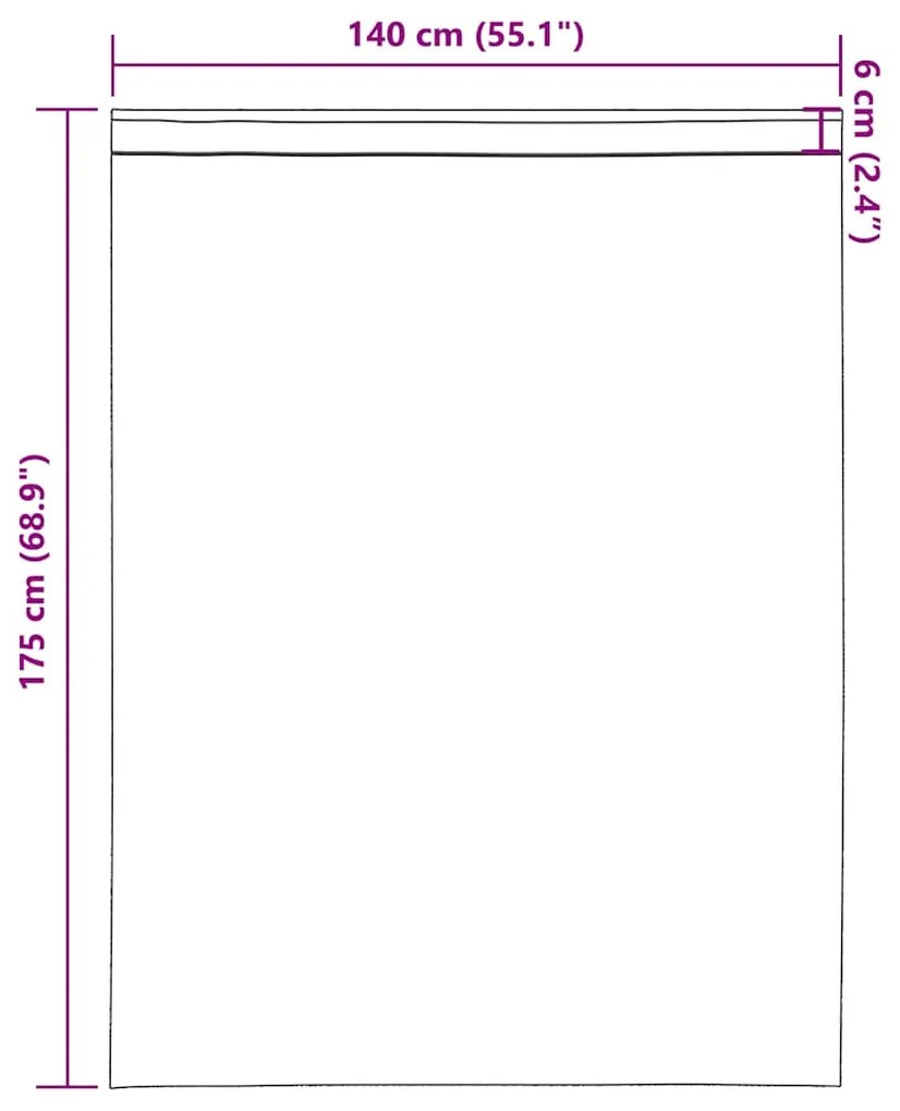 Cortinas de voile com bolsos para varão 2 pcs castanho