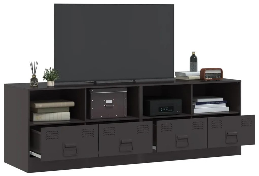 Móveis de TV 2 pcs 67x39x44 cm aço preto