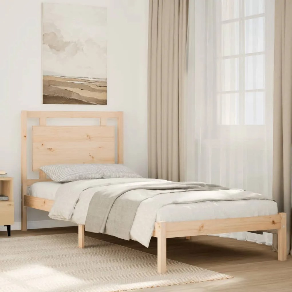 Cama extra longa sem colchão 100x210 cm madeira maciça