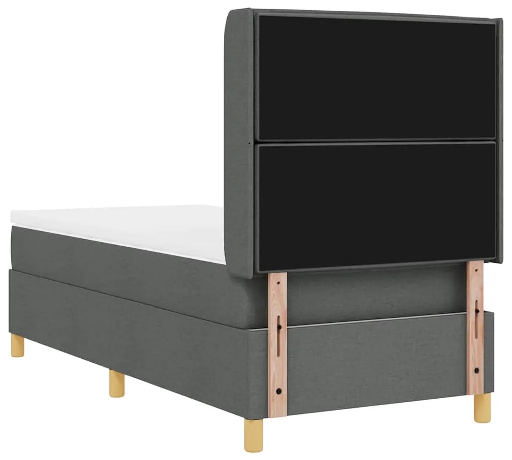 Cama Box com colchão cinza escuro 100x200 cm