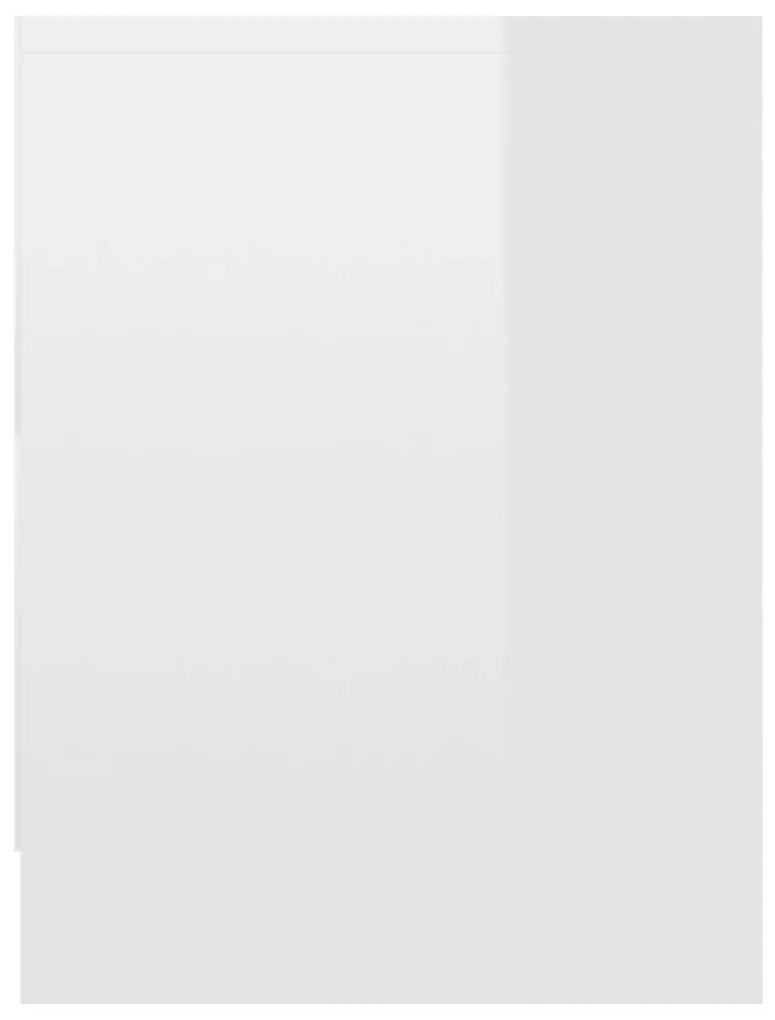 Mesa de cabeceira derivados de madeira branco brilhante