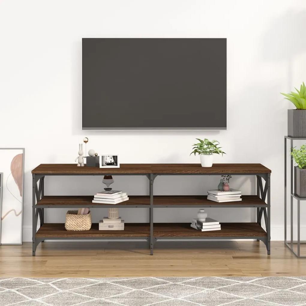 Móvel de TV 140x40x50 cm derivados de madeira carvalho castanho