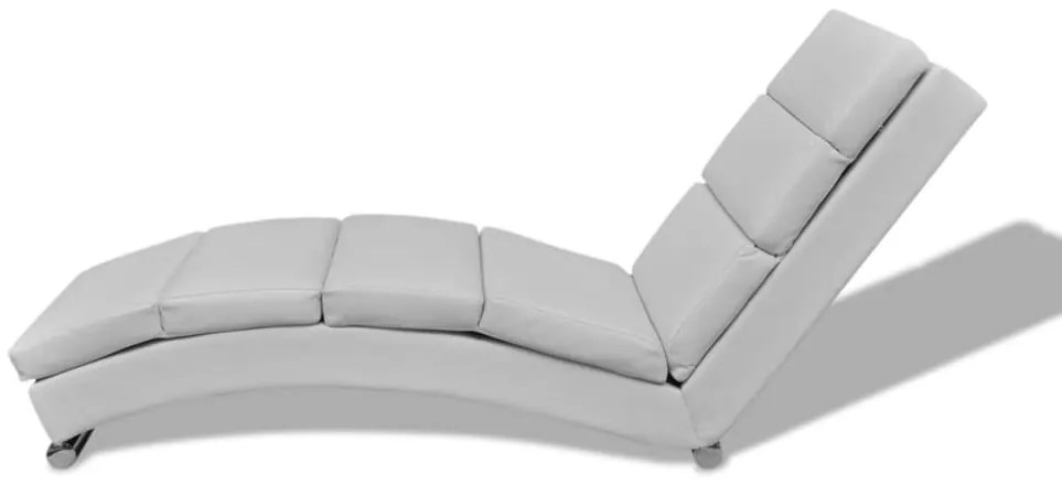 Chaise longue couro artificial branco