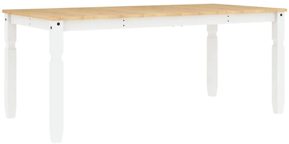 3 pcs conjunto de jantar Panama madeira pinho maciça branco