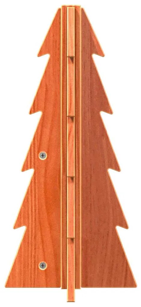 Árvore de Natal decorativa 49 cm pinho maciço castanho-mel