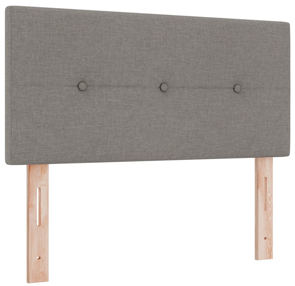 Cama Box Spring com Colchão Taupe 90x190 cm Tecido