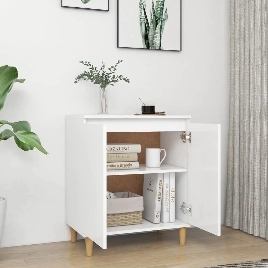 Aparador Thauan de 60cm - Branco Mate - Design Escandinavo