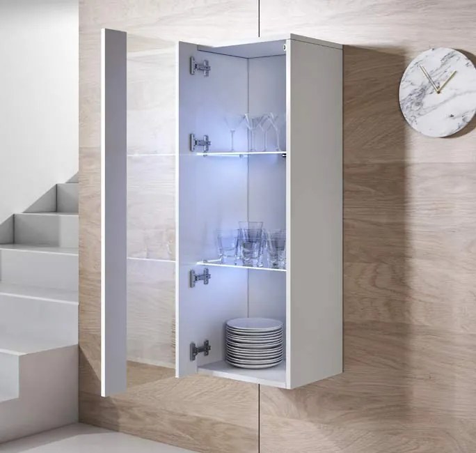 Conjunto de Móveis de Sala Sesimbra – 1,6 m – Modular em Branco com Mó