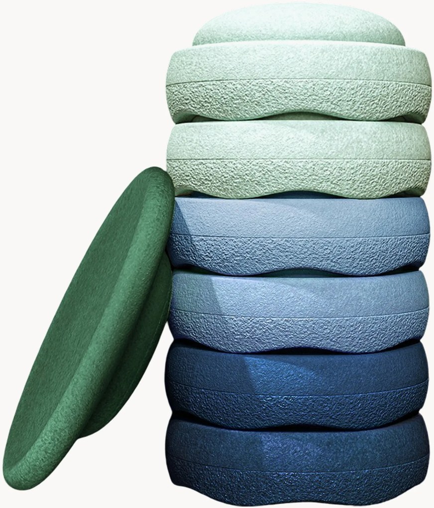 Blocos empilháveis com plataforma de equilíbrio Waters & Greens, conjunto de 7