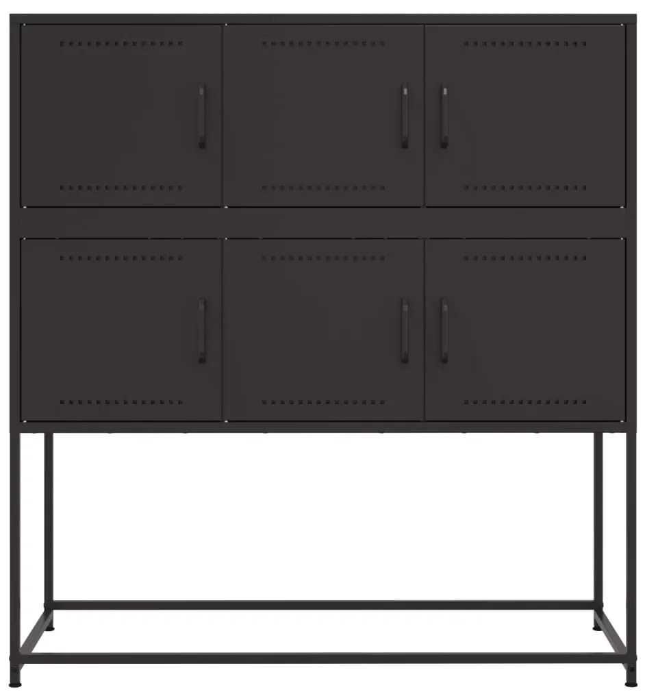 Aparador 100,5x39x107 cm aço preto