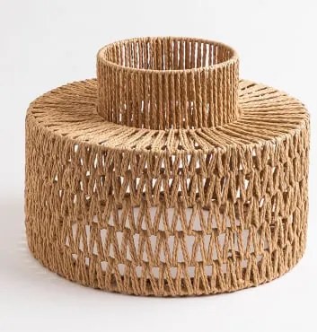 Abajur De Papel Trançado Kiara Natural - Sklum