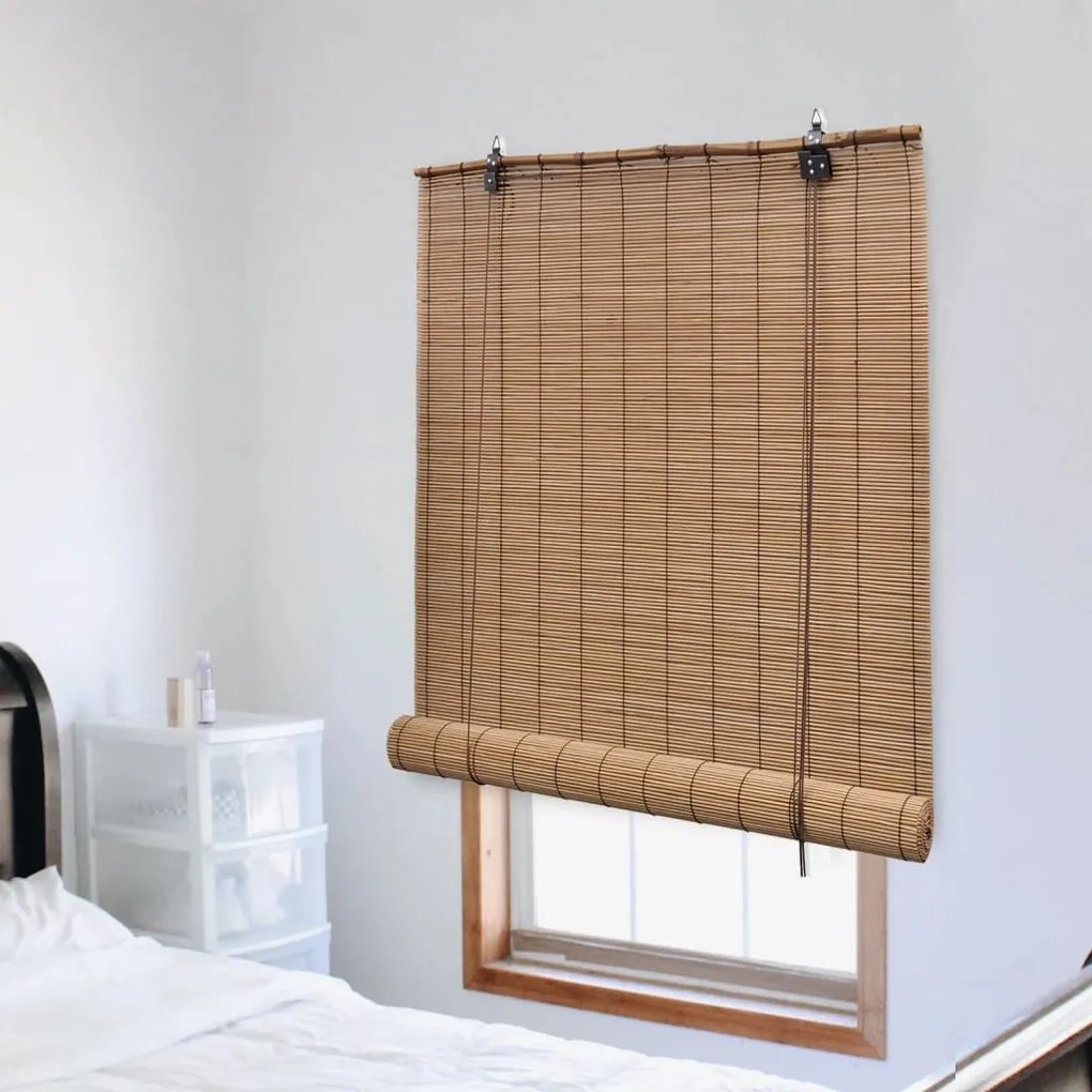 245814 vidaXL Estore de enrolar 100x220 cm bambu castanho
