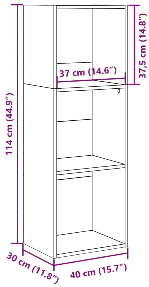 Estante 40x30x114 cm derivados de madeira branco