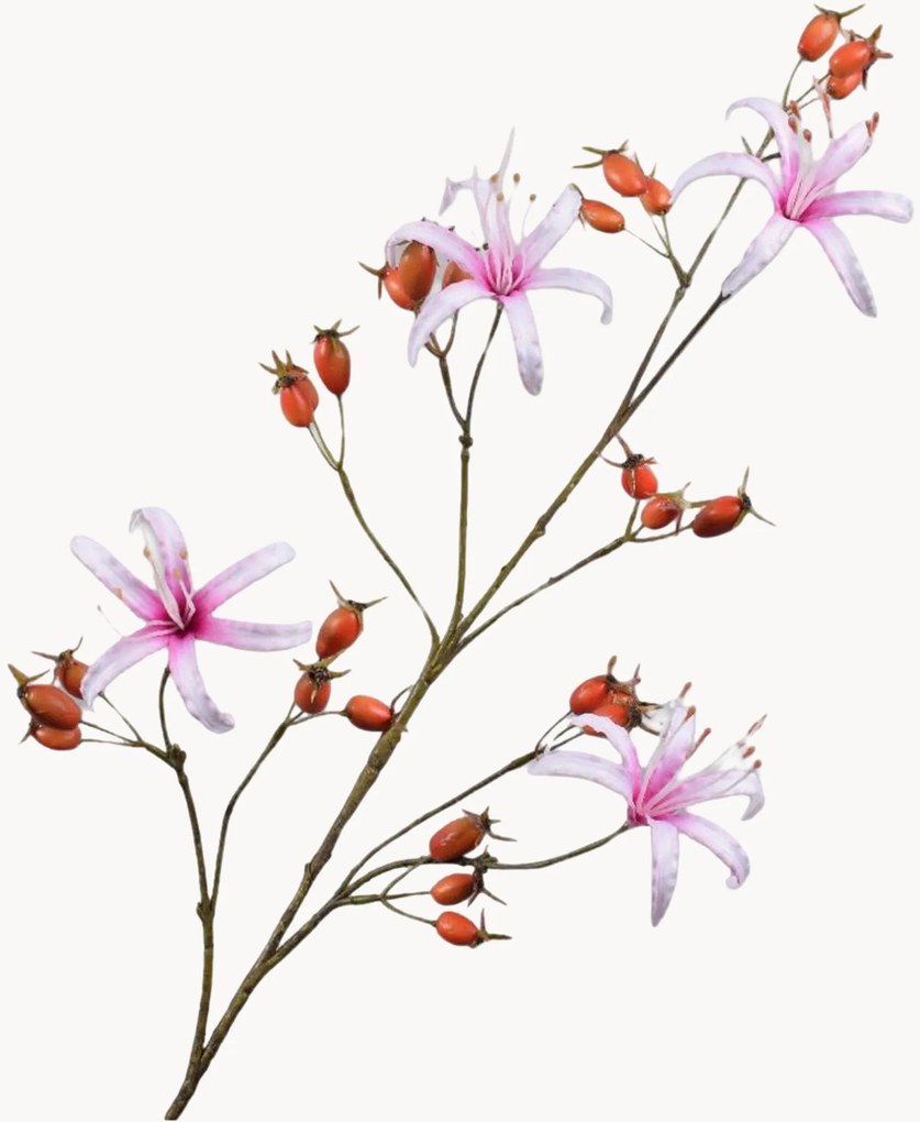 Flores artificiais Hagebutte, conjunto de 2