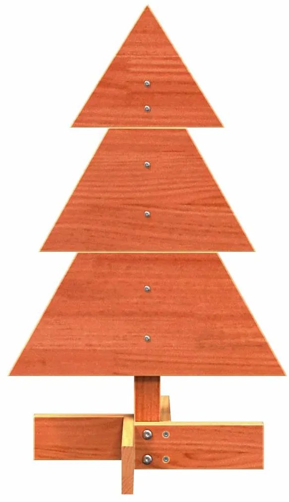 Árvore de Natal decorativa 60 cm pinho maciço castanho-mel