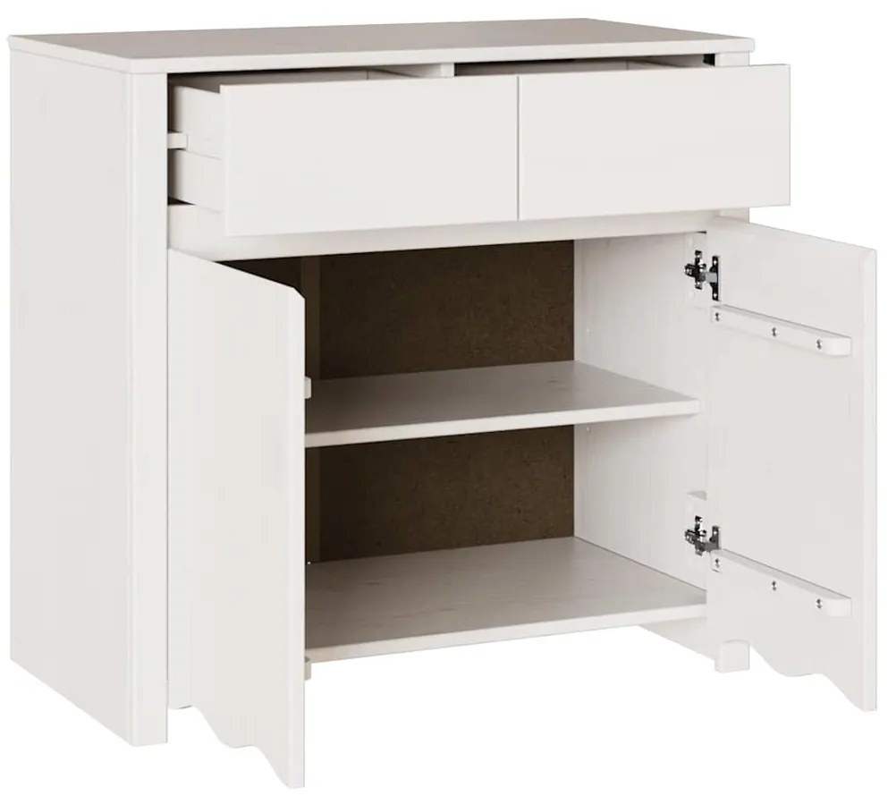 Buffet vidaXL "DRAMMEN" Branco 79x43x75,5 cm Madeira Sólida de Pinheir