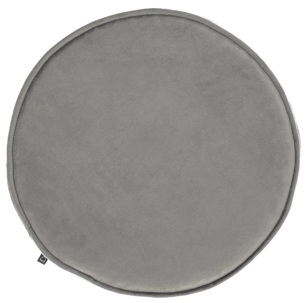 Kave Home - Almofada para cadeira redonda Rimca veludo cinza claro Ø 35 cm
