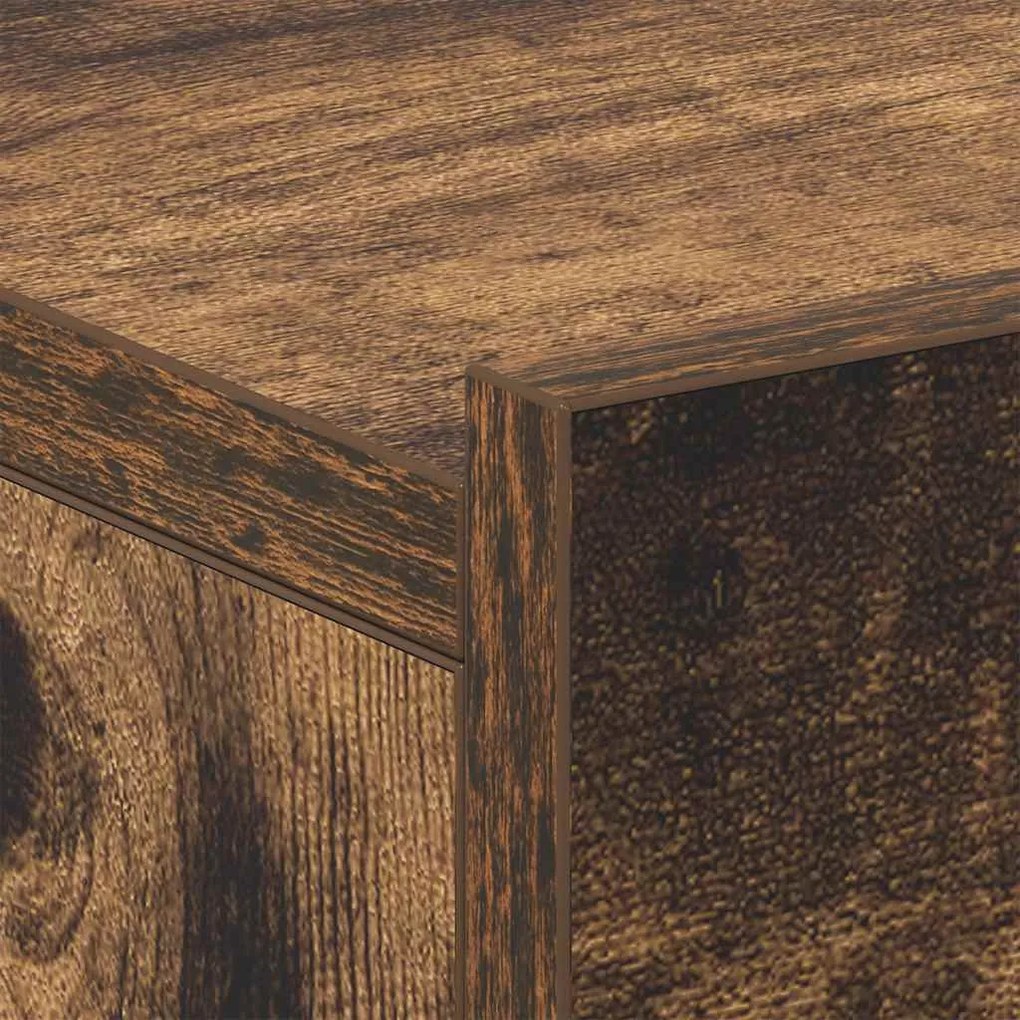 Mesa cabeceira suspensa 40x30x15cm derivados madeira cor fumado