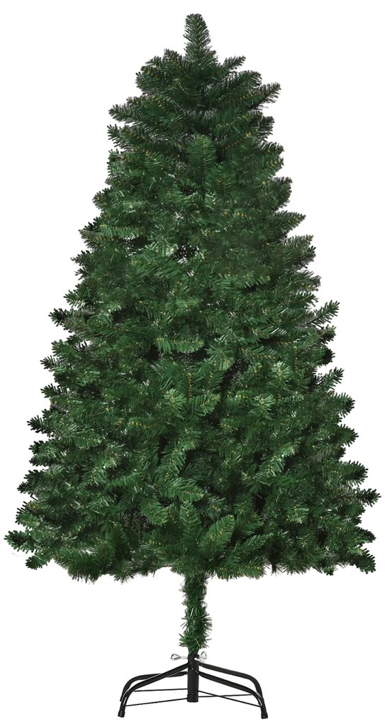 HOMCOM Árvore de Natal Artificial 150cm Ignífuga com 454 Ramas com 2 T