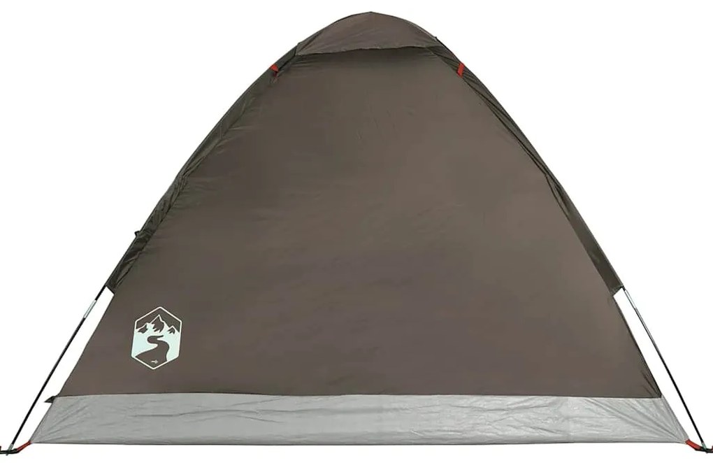 Tenda de campismo cúpula para 2 pessoas impermeável castanho