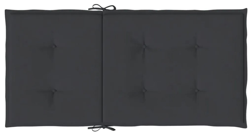 Almofadões lombares p/ cadeiras de jardim 2pcs oxford preto