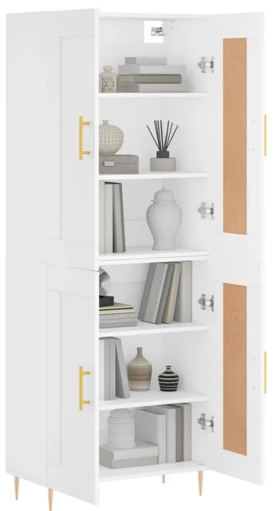 Armário alto 69,5x34x180 cm derivados de madeira branco