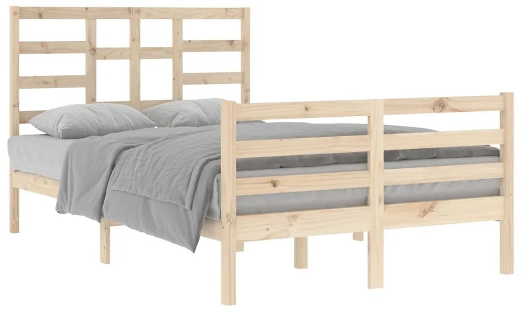 Estrutura de cama sem colchão 120x200 cm madeira maciça