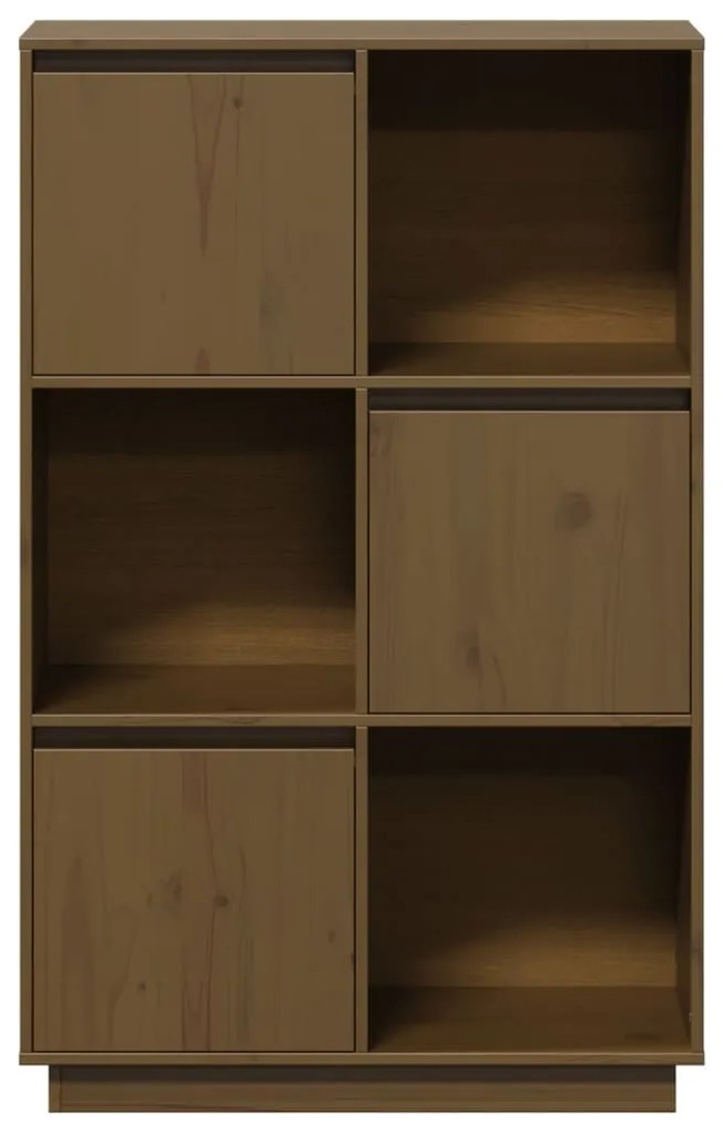 Aparador alto 74x35x117 cm pinho maciço castanho mel
