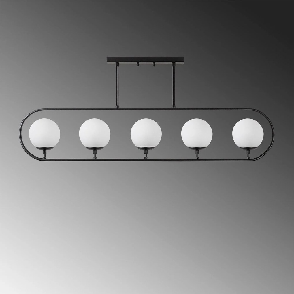 Chandelier Jewel – Preto e Branco – 122 x 15 cm