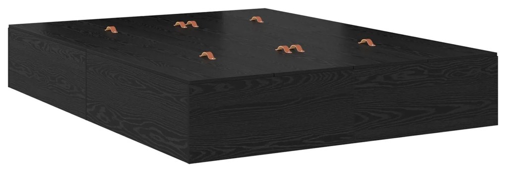Estrado de Cama Carvalho Preto 140x200 cm
