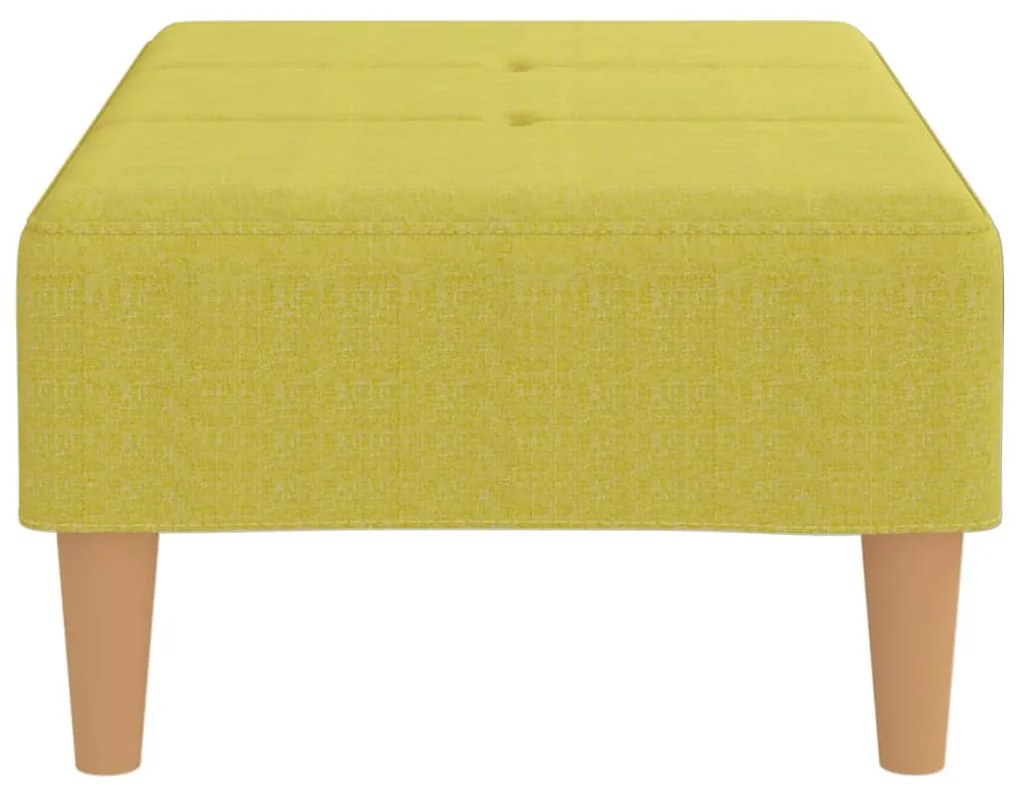 Apoio de pés 78x56x32 cm tecido verde