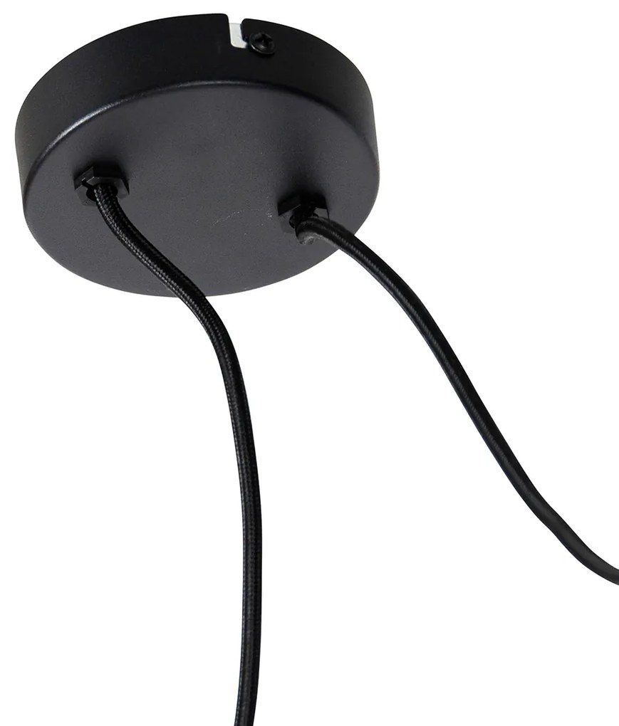 Candeeiro de suspensão preto 2 luzes - Cava