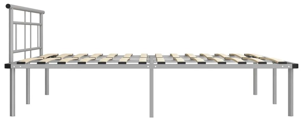 Estrutura de cama metal 180x200 cm cinzento