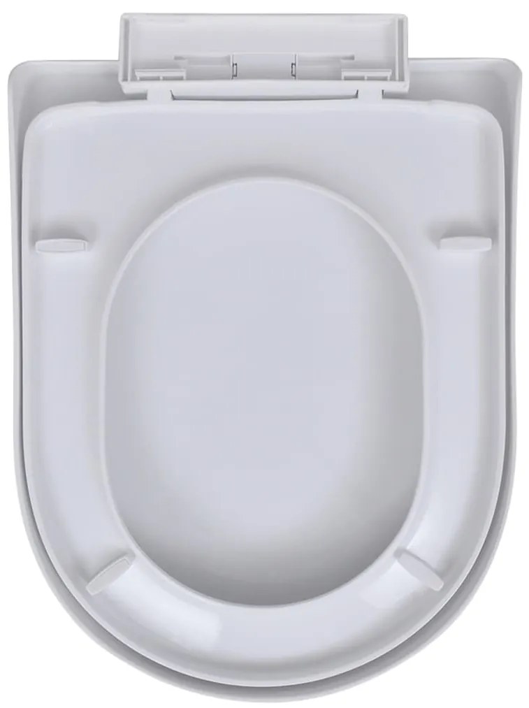 Tampos sanita com tampas de fecho suave 2 pcs plástico branco